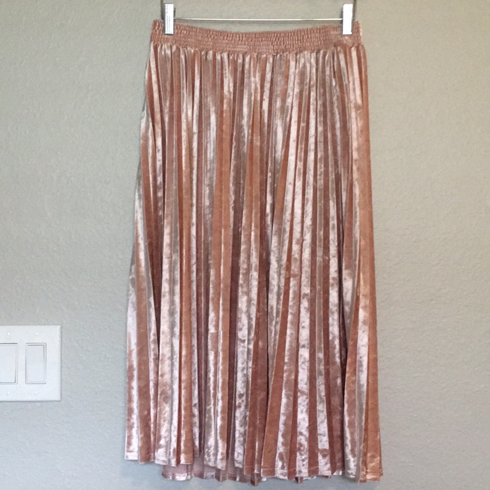 Metallic Velvet Skirt